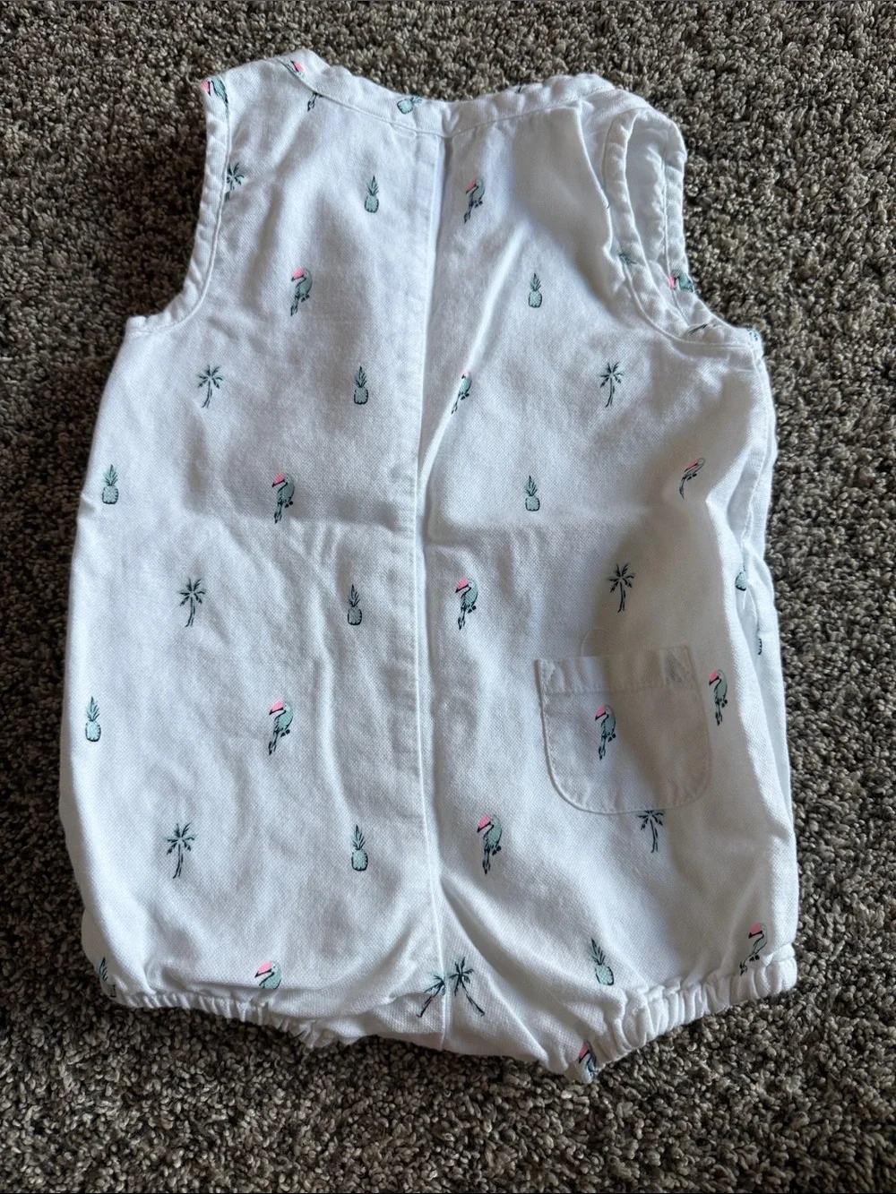Janie and Jack toucan and pineapple romper size 6-12m